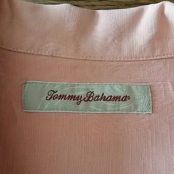 Tommy Bahama Large Coral Silk Button Down Shirt - Picture 6 of 6